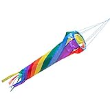 CIM Windsack - Windturbine 60 Rainbow - UV-beständig und wetterfest - Ø12cm, Länge: 60cm - inkl. Kugellagerwirbelclip