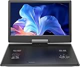 YOTON 16,9' Tragbarer DVD-Player mit 14,1' HD-Schwenkbildschirm für das Auto, 4-6 Stunden Akkulaufzeit, Intelligente Speicherwiedergabe, USB/SD-Unterstützung [Kein Blu-ray Support]