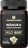 Watson & Son Manuka Honig MGO 600+ 500g | Premium Qualität aus Neuseeland