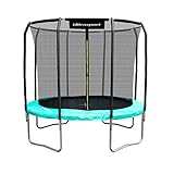 Ultrasport Rundes Trampolin, gute Sicherheitsausstattung, Trampolin in Runde Form für komplexe Sprungtechniken, stabiles Gestell, Outdoor Trampolin in 2 Größen, 274x396 cm