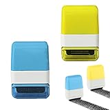 2 Stück Datenschutz Rollstempel,Adressen Schwärzen,Datenschutzstempel,Rollstempel,Datenschutz Rollstempel Um Namen, Adressen Uvm Unkenntlich Zu Machen,Für Identität Privatsphären
