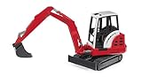 bruder 02432 - Schaeff HR16 Minibagger - 1:16 Baustelle, Baufahrzeug, Löffelbagger, Arbeiter, bworld, Baumaschine, Spielzeug