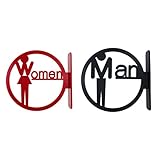 XLANDALYUEFA WC-Türschild, WC-Symbole, Dekofiguren-Set – Moderne WC-Türschilder for Geschäftsräume