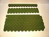 Mini Dachschindeln Rund (41 mm) - Set - Grün für Vogelhaus'23.403' Dachschindel