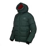 Generisch CANADA NORTH Herren Jacke Calgary, warm gefütterte Herren Winterjacke Echtdaune dunkelgrün M