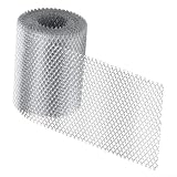 MeevrgR Dachrinnen-Schutzsystem, 6 m lang, 127 mm oder 150 mm breit, silberfarbenes Aluminium, Anti-blockierende Abdeckung mit 10 Haken und Handschuhen, Fallrohr-Filtergitterschutz (127 mm)