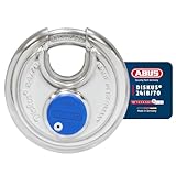 ABUS Diskus Vorhängeschloss 24IB/70 aus Edelstahl - mit 360° Rundumschutz - zur Sicherung bei starken Witterungseinflüssen - 02050 - ABUS-Sicherheitslevel 8 - Silber/Blau