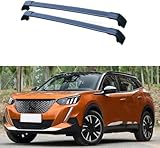 Auto Dachträger für-Peugeot 2008 5 Door SUV 2020 2021 2022 2023, Cargo Dachgepäckablage Gepäckträger Fahrradträger Dachgepäckträger Zubehör,A-Black