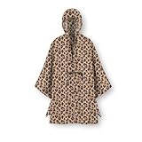 reisenthel mini maxi poncho leo macchiato – Klein verpackter Regencape aus hochwertigem Polyestergewebe – Ansprechendes Design mit weiter Kragenöffnung