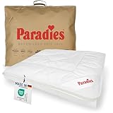 PARADIES Sommerdecke 135x200 cm - Prima Light Bio, Öko-Tex 100 Klasse 1, medizinisch getestet, Atmungsaktive Sommerbettdecke 135x200 leicht, Steppdecke