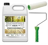 10 Liter Parkettlack im Set inklusive Lackierrolle Grundierung und Parkettsiegel Aqua Professionell Treppenlack 2in1 Holzlack Geruchsneutral 100% Vegan (Seidenmatt)