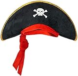 Balinco Piratenhut für Kinder - Kostüm Accessoire für Mädchen & Jungen zum Fasching/Karneval