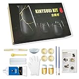 Kintsugi kit Kintsugi Reparaturset, Reparaturset aus Keramik mit 50 ml Goldpulverkleber, Einstiegsklasse Kintsugi Kit mit einem Praxis-Keramikbecher