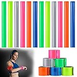 TYFYH 12 Stück Schnapparmband Kinder Reflektierend Schnapparmbänder Klatscharmband Sicherheitsband Reflektierend für Kinder, Jogger und Radfahrer (6 Farben)