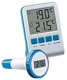 infactory Teichthermometer: Digitales Teich- und Poolthermometer mit LCD-Funk-Empfänger, IPX8 (Thermometer Pool, Wasser Thermometer Funk, Messer)