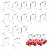 Fleischrollen-Klammer, 15 Stück Rouladenklammern aus Edelstahl Wiederverwendbar, Rouladen Klammern zu Rouladennadeln oder Rouladenspieße