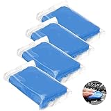 Reinigungsknete, Reinigungsknete Auto,Knete Lack, Lackreinigungsknete zur Lackpflege, Auto Car Clay Bar, 4 x 100 g Lackreinigungsknete, Lackknete für Autos Motorrad Trucks Wohnwagen, Blau
