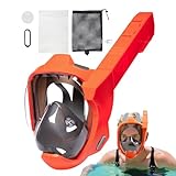 Gesicht Schnorchel, Tauchen mit voller Gesichtsabdeckung | 180 ° Panoramablick Ausrüstung Anti-Leak für Männer Männer Erwachsene verbessern das Schnorchelnschwimmen