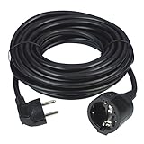 REV Verlängerungskabel 3m, 3680W, H05VV-F, Innenbereich, Verlängerungskabel schwarz