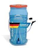 Alpenwert® Trinkblase mit Trinkschlauch [Wasserblase 2L/3L BPA FREE] Ultraleicht Trinksystem für Rucksack perfekt für Outdoor, Laufen, Trailrunning (2 Liter)