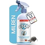 KRAFTKÖNIG PREMIUM Milbenspray - Sofort + Effektiv Formel - 500ML Milbenspray für Matratzen - Anti Milben Spray bei Hausstaubmilben mit Tipps, um Hausstaubmilben bekämpfen zu können für Allergiker