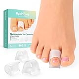 Welnove Hammertoe Corrector – Zehenstrecker für gekräuselte Zehen, gebrochene Zehen, Ballenzeh-Korrektor für Damen und Herren, 3 verschiedene Größen (transparent)