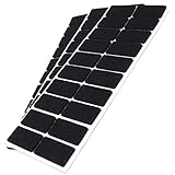 Adsamm® / 60 x Selbstklebende Filzgleiter/Schwarz / 20x40 mm/Rechteckig/Möbelgleiter aus Filz mit 3.5 mm Stärke/Möbel- und Bodengleiter