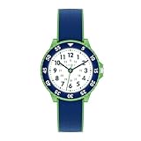 Cander Berlin MNA 0330 D Kinderarmbanduhr mit Klettverschluss 3 ATM wasserdicht Armbanduhr Kinder Mädchen Junge Lernuhr analog Klett