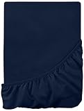 Utopia Bedding Matratzenschoner 90 x 200 x 30 cm Wasserdicht, Oeko-TEX Zertifiziert Matratzenauflage Atmungsaktive, Matratzenschutz, Rundum Elastisch (Marineblau)