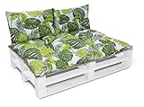 Amilian Palettenkissen Set 1x 120x80 + 2x40x60 Sitzauflage Sunnypillow Sitzkissen für Europaletten Palettensofa Palettenmöbel Balkon Kleine Couch Outdoor Sessel oder kleines Sofa für Jugendzimmer