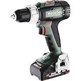 Metabo BS 18 L Akku-Bohrschrauber – inkl. Akku und Kunststoffkoffer (18V 2 x 2Ah LiPOWER Akkus, Bohrdurchmesser 13 mm/36 mm, Gewicht 1,6 kg) 614051500