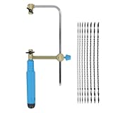 Laubsägen-Set, Holzbearbeitungs-Handsäge, 70 mm, mit 8 Schneidewerkzeugen, schnelles Schneiden für Metall, Holz, Kunststoff, Basteln, Baudekoration