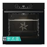 Gorenje BPS 6737 E02B Einbau-Backofen, 77 Liter, Pyrolyse, Heißluft, ExtraSteam, Gentle Close & Open, AirFry, PerfectGrill, PizzaMode 300°C, ChildLock, schwarz