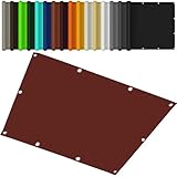 Rechteckiges Sonnensegel, 200 x 280 cm, UV-Schutz, reißfest, einziehbar, Wellendesign, mit festen Kordeln, für Garten, Terrasse, Camping, Rostrot