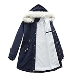 Komiseup Regenjacke Damen Lange Übergangsjacke mit Kapuze Wasserdicht Atmungsaktiv Softshelljacke Frauen Regenmantel Fleece gefütterte Funktionsjacke Winter Windbreaker Wanderjacke Outdoorjacke 17