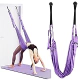 Aerial Yoga Hängematte Hochelastischer Yogatuch zum Aufhängen Verstellbarer Yoga Schaukel Aerial Yoga Seil für Reha Pilates Ballett Cheerleading Spagat Gymnastik