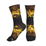 Kycvds Stone House Socken mit Fahrradsocken, Baumwolle, athletisch, Sport, Laufen, Retro, niedlich, passende Crew-Socken für Herren und Damen, mit gekämmter Baumwolle, 1 x Schwarz, EinheitsgröÃŸe