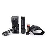 TrustFire DF008 Tauch-Taschenlampe, wasserdicht, wiederaufladbar, ., DF008 KIT(with Battery and Charger)