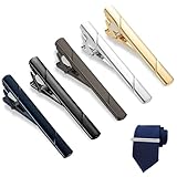 Herren Krawattennadel, 5 pcs Krawattenklammer Edelstahl, Klassische Krawattennadeln, Tie Clip Set Für Valentinstag, Weihnachten, Hochzeit, Business, Bar und Alltag