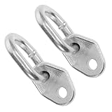 GLEAVI 2 Stück Motorhebeöse Motorhebevorrichtung Motorhebehalterung Motorhebeausrüstung Motorhebeklemmen Motorgewicht Pflicht schwer hängend für Motorlift Hebering legierter Stahl Silver