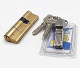 Schließzylinder Türzylinder Einseitige Verriegelung 65 70 80 90 115mm Zylinder AB Key Anti-Diebstahl-Eingang Messingtürschloss Verlängert Kern Keys Erweiterte 89 (Color : 100(32.5 67.5))