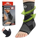 Knöchelbandagen für Männer und Frauen, stabilisierend, verstellbare Fußkompressionsmanschette für verstauchte Knöchel, Plantarfasziitis, Achillessehnenentzündung und Fersenschmerzen, Fußbandagen für