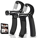 2er Set Unterarmtrainer - 5-60 kg Verstellbarer Handtrainer mit E-Book - unterarm trainingsgerät verbesserte Kraft & Grip Handgelenk Arm Unterstützung & Grip-Rehabilitation