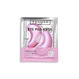 25x YEAUTY ENERGY ELIXIR EYE PAD MASK, feuchtigkeitsspendende Augenpads mit Pink Grapefruit, Hyaluron und Vitamin C, erfrischt und belebt die Haut für einen vitalen Teint