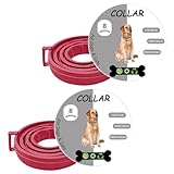 BKEPDY Zeckenhalsband für Hunde 2 Stück Zecken Halsband für Katze Flohhalsband Verstellbar Zecken Halsband für Hunde und Katze 100% Natürlichen Inhaltsstoffen