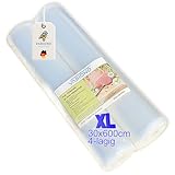 Vakuumrollen Vakuumierbeutel Premium Folienrollen Vakuumbeutel Beutel für Folienschweißgeräte (2 Rollen 30x600cm)