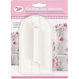 Tala Flacher Kuchenglätter - Fondant Glättwerkzeug - Tortenschaber mit ergonomischem Griff - BPA-freie Fondantwerkzeuge - 20cm x 14,5cm x 3cm, Weiß