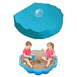 ElevaPulse Sandmuschel Abdeckung 100 x 15 cm, wasserdichte Sandkastenplane mit Deckel für Muschel Sandkasten XXL, Perfekter Schutz für Outdoor-Sandmuscheln und Spielplätze