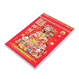 NUOBESTY 2 Stk Kalender 2022 urlaub the holiday neujahr geschenk ferie Miniwand chinesische Dekorationen Kalender für den Heimgebrauch Bürokalender Haushalt Mondkalender Almanach Papier rot