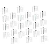 KONTONTY 24 Sätze Spiegelclip Schrankspiegel-Aufhängeset Clips zum Aufhängen von Spiegeln montagestützen display Montageklammern schrank glas regal schnalle Spiegelhalterklemmen Plastik